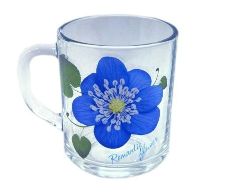 Кружка 200мл стекло Greеn tea ЦВЕТОК РОМАНТИКА 07с1335ДЗ (20)