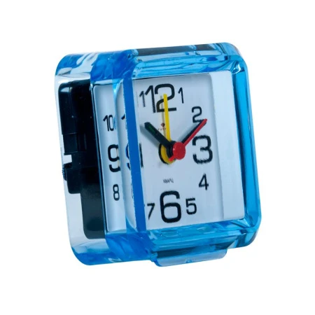 Будильник 7*7см кварц РУБИН Классика синий (40)