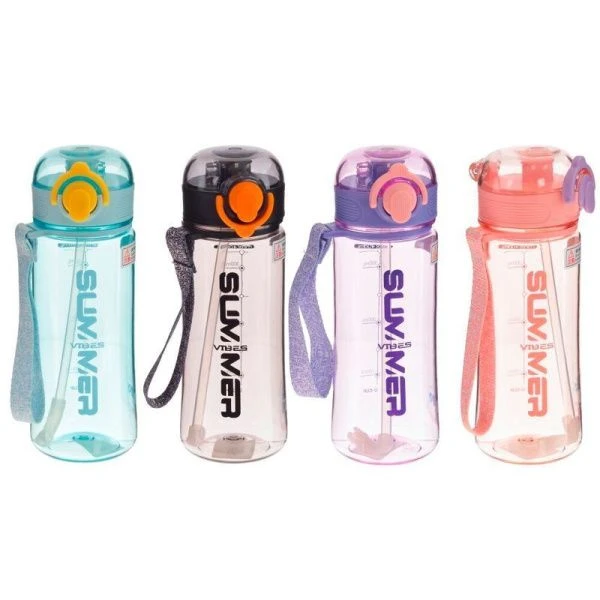 Бутылка 400 мл 6,5*6,5*19см 4 вида