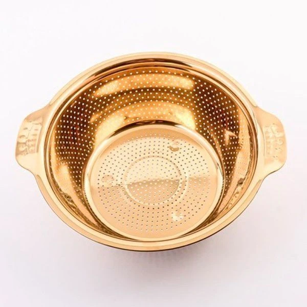 Дуршлаг 28см нерж.сталь золотой MB40727 (90)