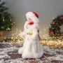 Фигурка новогодняя Снегурочка в бело-красной шубе двигается 40см