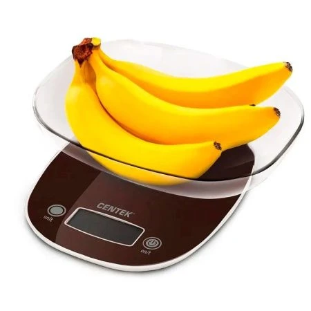 Весы кухонные Centek CT-2456 шоколад эл max 7кг(!!!), шаг 1г, большая съемная чаша, дисплей
