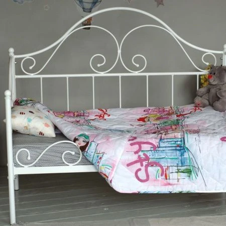 Покрывало детское стёганное 150*215 бязь ДомВелл рис. 7297/1 Городские девчонки