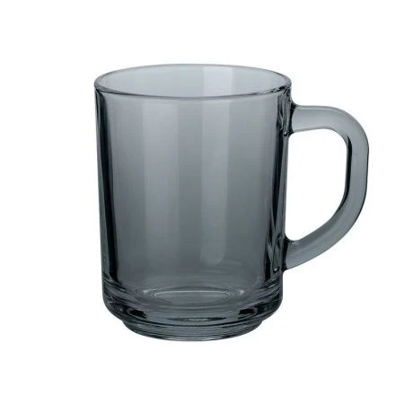 Кружка 250мл стекло BASILICO LAVA GREY (6)