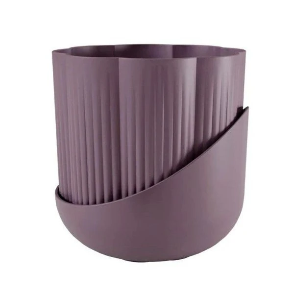 Кашпо 1,6л h14,4см 14*14см пластик ЛАУРА Сливовый (12)