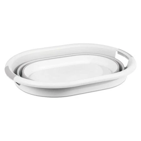 Таз складной 38л 630*450*85мм пластик ФЛЕКС смоки овальный (5) Таз складной 38л 630*450*85мм пластик ФЛЕКС смоки овальный (5)