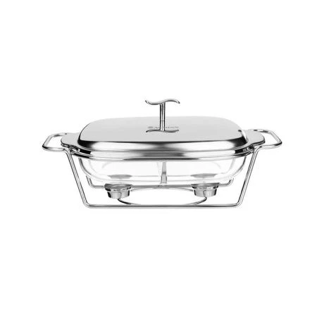 Мармит 2,45л стекло на мет.подставке 2 отсека Silver (6)