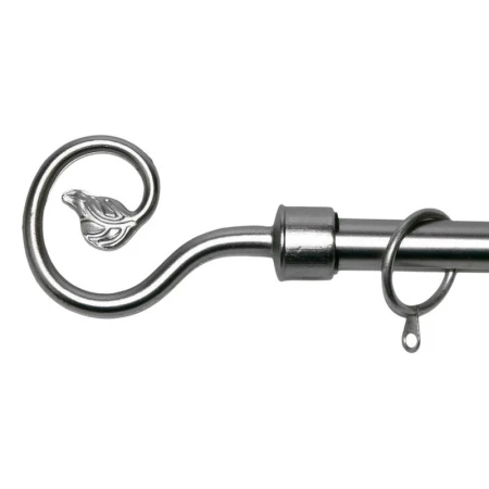 Карниз для штор одинарный металл 0,75-1,2м Листок, d2см латунь JC-1294 (12)