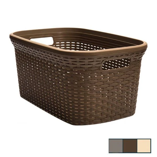 Корзина для хранения 32л 530*350*250мм пластик АРТЛАЙН овальная (6)