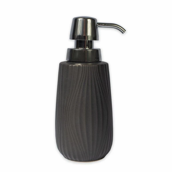 Дозатор для жидкого мыла 250мл 7*7*18см керамика SOUL черный DR-78000 (10)