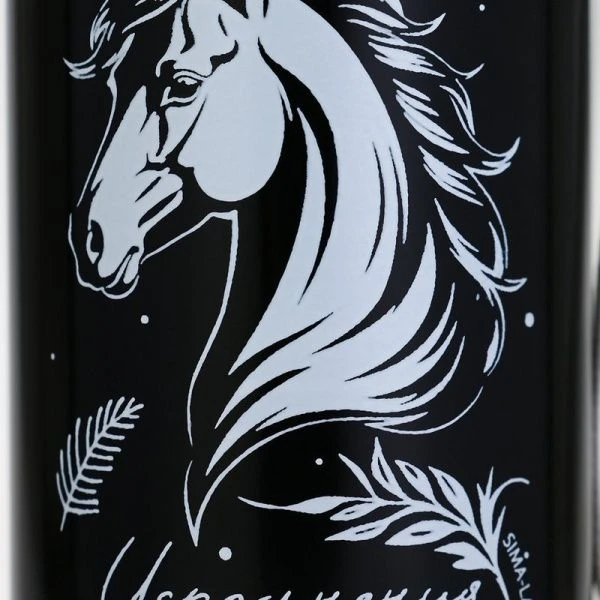 Термос 500мл нерж.сталь ЛОШАДЬ с кнопкой Термос 500мл нерж.сталь ЛОШАДЬ с кнопкой