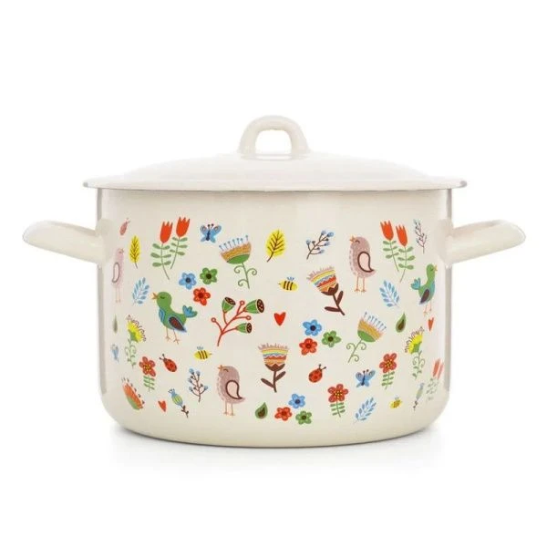 Набор кастрюль 3пр 2/3/4л эмаль КАЛЕЙДОСКОП цилиндрический (1)