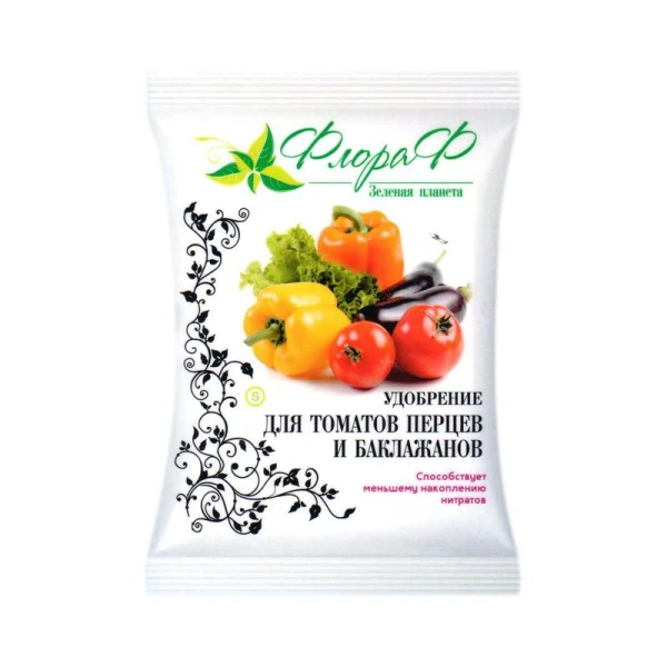 Удобрение минеральное для томатов, перцев, баклажанов 900г Флора Ф (20)