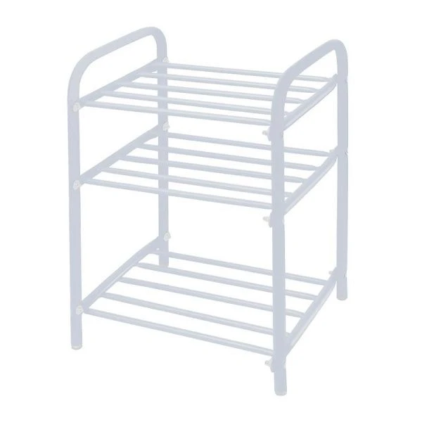 Полка для обуви 3 секции 500*330*450мм металл КОМФОРТ узкая серая матовая ЭТК1 (1) 187250002