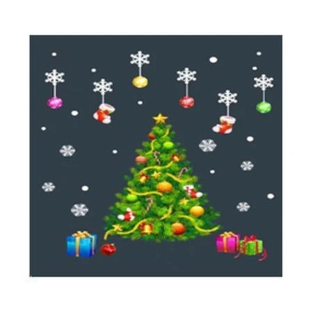 Наклейка новогодняя бумага/пластик 65*45см Новый год 610-270 (12/240)