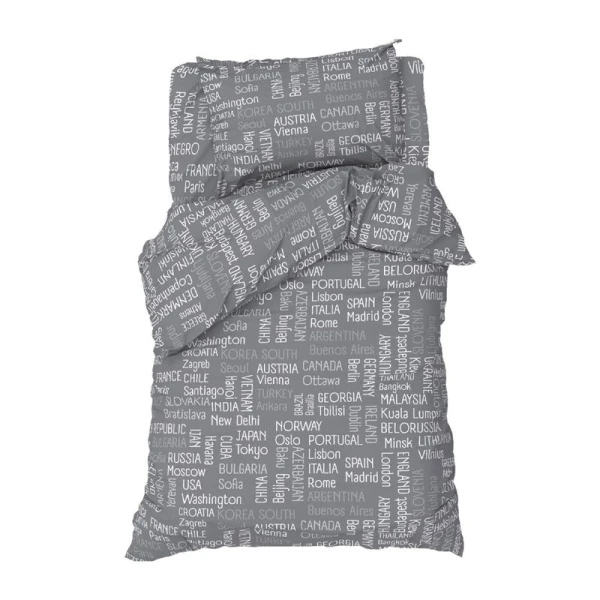 КПБ детский 1,5сп бязь 100%хлопок Этель (пр.150*214, под.143*215, нав.50*70) рис. Young traveler