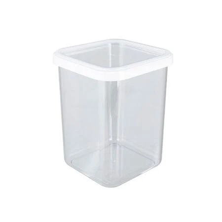 Банка для сыпучих продуктов 1,2л 112*112*145мм пластик Cubbo Scandi белая (12)