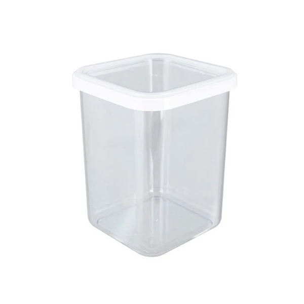 Банка для сыпучих продуктов 1,2л 112*112*145мм пластик Cubbo Scandi белая (12)