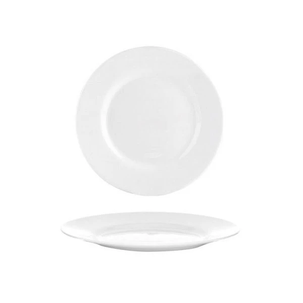 Тарелка мелкая 19см стеклокерамика ДИРЕКТОР БЕЛЫЙ десертная (24)