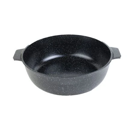 Жаровня 4л алюминий АП Granit Perfection black со стеклянной крышкой (5)