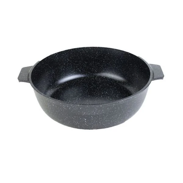 Жаровня 4л алюминий АП Granit Perfection black со стеклянной крышкой (5)