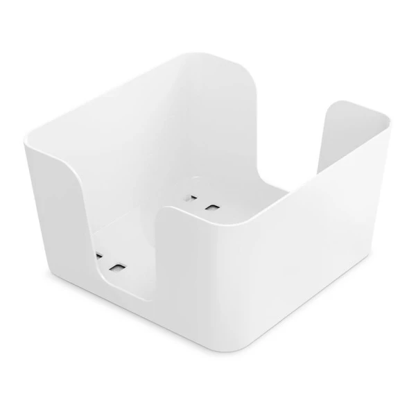 Салфетница 146*146*87мм пластик СМАРТ белая квадратная (28)