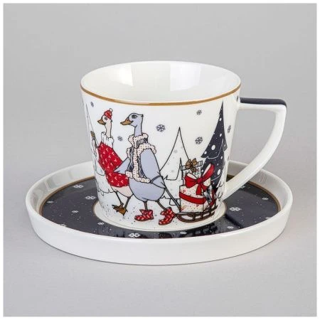 Чайный набор 2пр фарфор FAMILY CHRISTMAS на 1 персону 250мл (24)