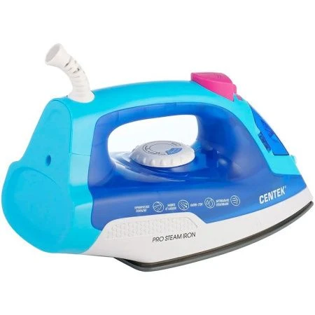 Утюг 1800Вт Centek CT-2348 синий/фиолет, КЕРАМИЧЕСКАЯ подошва, паровой удар, самоочистка, 200мл