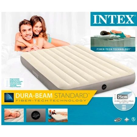 Матрас надувной двухместный флок ПВХ Single-High 203*152*25см до 272кг (3)