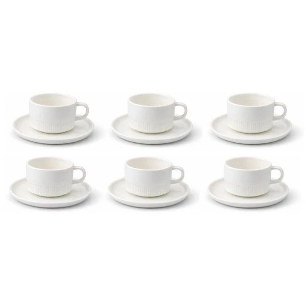 Чайный набор 12пр фарфор Forma White на 6 персон 250мл 369г BW20-109/6C/JC-18307 (6