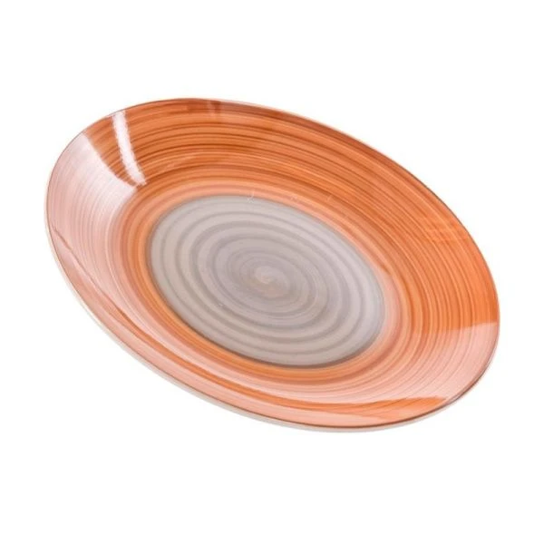 Тарелка мелкая 27см керамика Аэрография КЭМЭЛ обеденная (6/24)