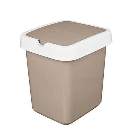 Контейнер для мусора 9л пластик Tule бежевый с подвижной крышкой (8) 221300927/01