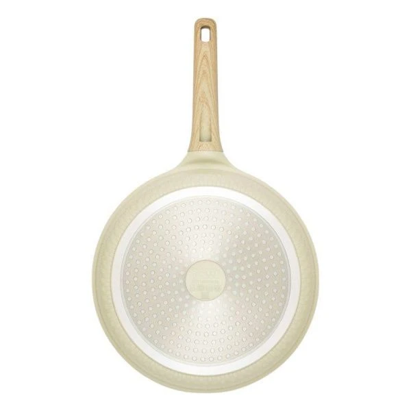 Сковорода 28см h5,9см алюминий АП RAN ручка soft-touch имит. дерева индукция бежевая (6)