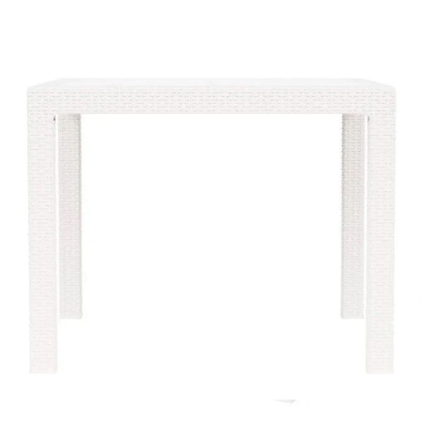 Стол пластик Ротанг-плюс 94*94*74см белый (1)