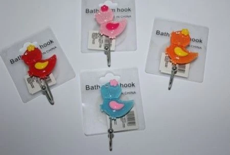 яяяКрючок на присоске Птичка (металл, пластик) 12-T-2309-10 (360)