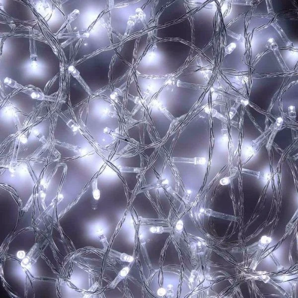 Гирлянда эл 14м 180 LED вьюн белый пост свечение ПВХ прозрачный 220В СНОУ БУМ