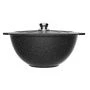 Казан для плова 10л алюминий АП ГРАНИТ BLACK мет.крышка 34см (3)