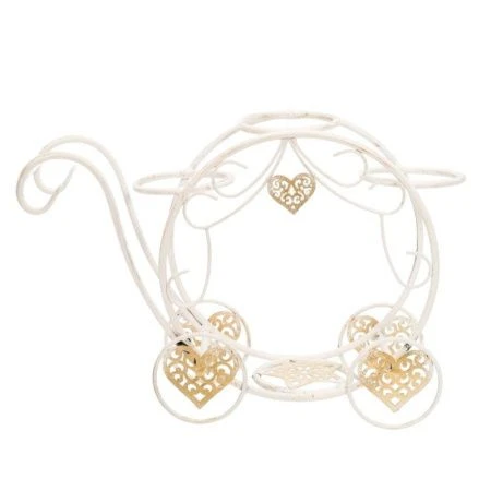 Подставка на 4 цветка 43*16*35см металл КАРЕТА белая-золото 510-312 (1)