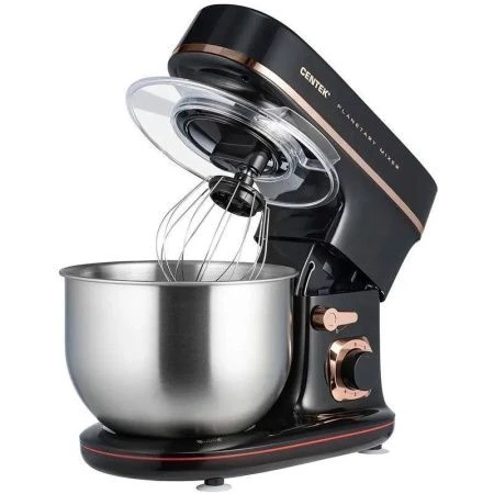 Миксер планетарный пластик Centek CT-1139 черный 1300Вт, нерж.чаша 5,1л, 6 скоростей