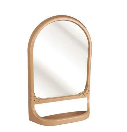 Зеркало настенное для ванной комнаты с полкой 13*38,5*59,5см пластик бежевое/св. бежевое (4) Зеркало настенное для ванной комнаты с полкой 13*38,5*59,5см пластик бежевое/св. бежевое (4)