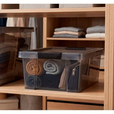 Контейнер для хранения 14л пластик ХЕНДИ черный прозрачный (16)