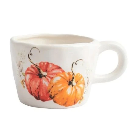 Кружка 320мл керамика Тыквы Bright pumpkin молочная ANLAF-FDWS-031224-3