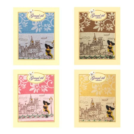 яяяПолотенце 68*135 махровое Париж подар уп. GS-H30