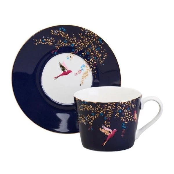 Чайный набор 2пр фарфор Golden Birds на 1 персону 220мл (18)