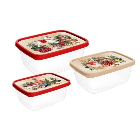 Контейнер для продуктов 1,5л пластик ИГРУШКИ с декором красный прямоугольный (24) 223137606/03