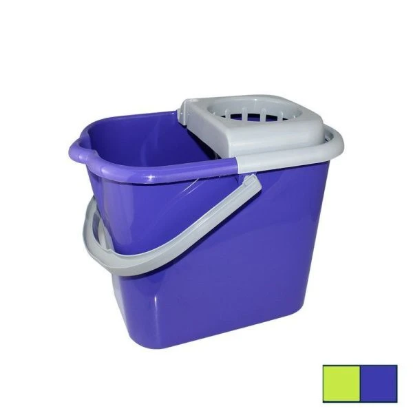 Ведро с отжимом 16л пластик цветное (10)