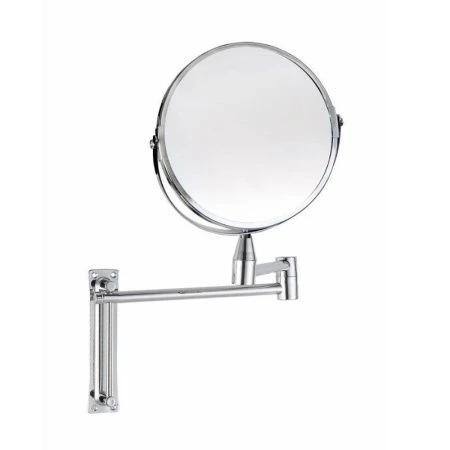 Зеркало двухстороннее настенное 17см металл/стекло с увеличением 200%, хром Aurelius (12)