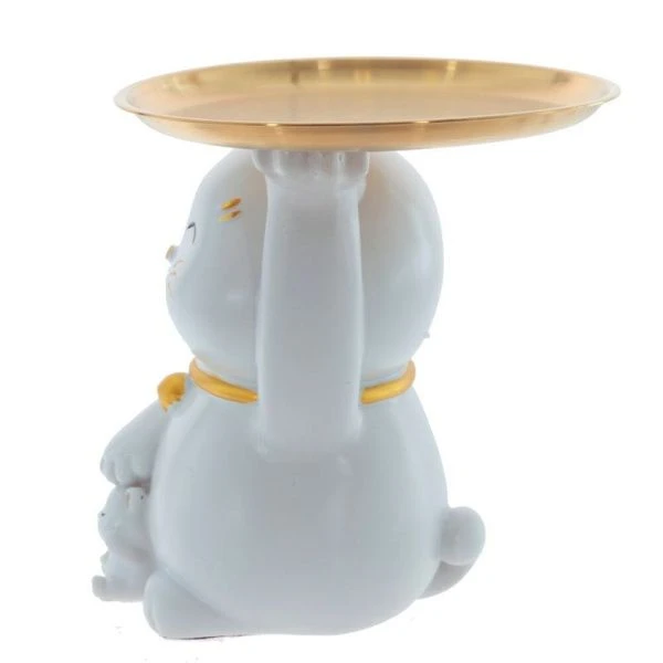 Подставка для мелочей Кошка с подносом 18*14,5*16,5см металл (6)