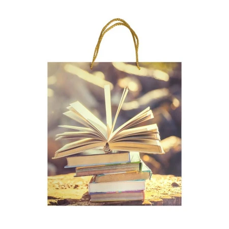 Пакет бумажный 38*38*16см квадратный матовый Ценные тома 23/510 (12/144)