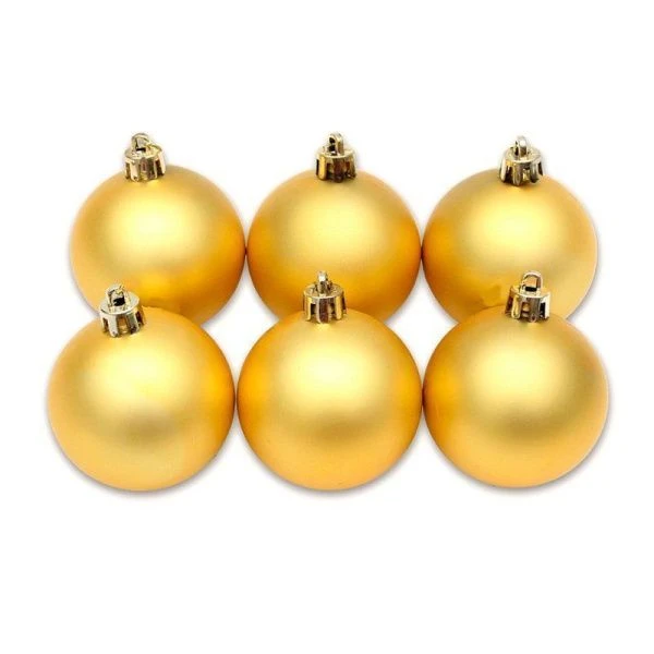 Набор новогодних матовых ёлочных шаров"Золотой бархат" 6 см (6 шт.) НУ-6987